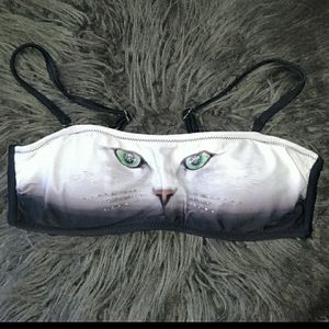 Cat Face Bikini Top